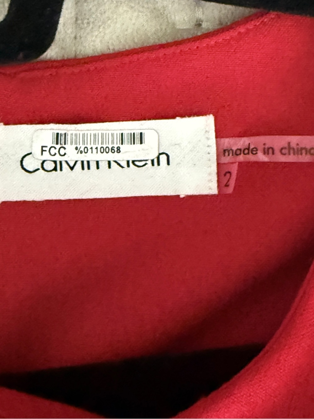 Calvin Klein Red Ruffle Sheath Dress Women’s Size 2 - Picture 3 of 6